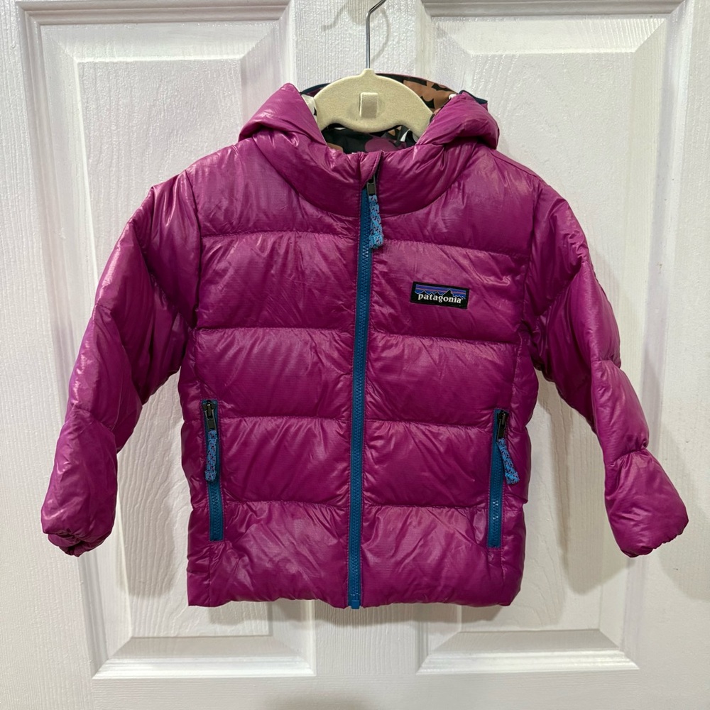 Patagonia Kids' 
Baby Hi-Loft Down Sweater™ Hoody
 Amaranth Pink